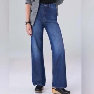 Anthropologie Pilcro Annie Wide Leg Relaxed Jeans Dark Wash Size 26